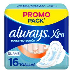 Toalla Higiénica Normal con Alas Xtra Suave Always x 16 Un.