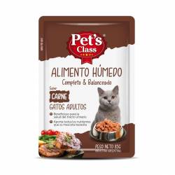 Pouch Gato Adulto Carne Pets Class x 85 g.