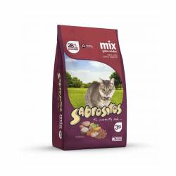 Alimento Seco Gato Adulto Mix Pollo/Carne/Vegetales Sabrositos x 3 Kg.