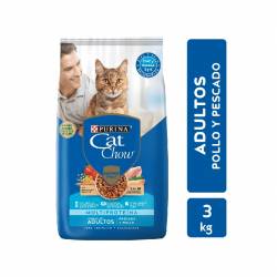Alimento Seco Gato Adulto Pescado Cat Chow x 3 Kg.