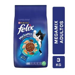 Alimento Seco Gato Adulto Megamix Felix x 3 Kg.