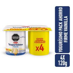 Yogur Firme vainilla Pack X4 Yogurisimo 120gr