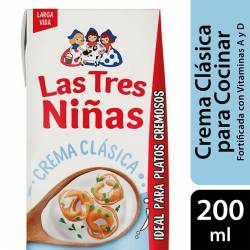 Crema de Leche Clasica para Cocinar Las Tres Niñas x 200 cc.