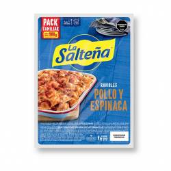 Ravioles Pollo y Espinaca Pack Familiar La Salteña x 900 g.