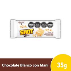 Chocolate Shot blanco con maní 35g