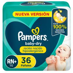 Pañal RN+ Babydry Pampers x 36 Un.