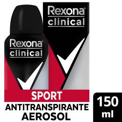 Antitranspirante Aerosol Clinical Sport Rexona x 150 cc.