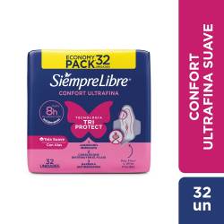 Toallas Femeninas Siempre Libre Adapt Plus Ultrafina Suave c/ Alas x 32 un