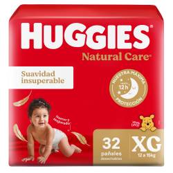 Pañales Huggies Natural Care XG x32