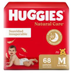 Pañales Huggies Natural Care M x68