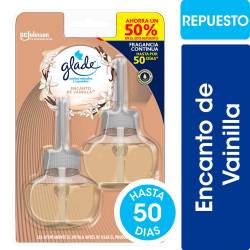 Aromatizante de Ambientes Glade Aceites Naturales Vainilla Repuesto x2 21cc