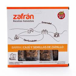 Cereal en Barra Cajú y Zapallo x 4 Un. Zafrán x 112 g.