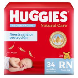 Pañales Huggies Natural Care RN x34