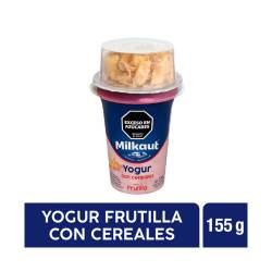 Yogur Entero Frutilla con Cereal Milkaut x 155 g.