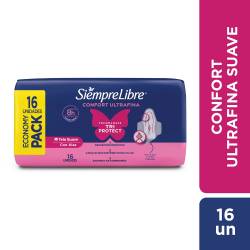 Toallas Femeninas Siempre Libre Adapt Plus Ultrafina Suave c/ Alas x 16 un