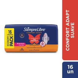 Toalla Higiénica Normal con Alas Adapt Plus Suav Siempre Libre x 16 Un.