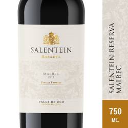 Vino Tinto Malbec Reserva Salentein x 750 cc.