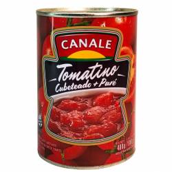 Tomate Perita Cubeteado con Pure Canale x 400 g.
