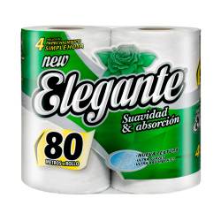 Papel Higiénico Hoja Simple x 4 Un. 80 m Elegante x 32 m2