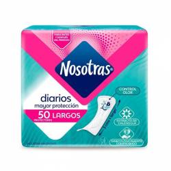 Protector Diario sin Perfume Largo Nosotras x 50 Un.