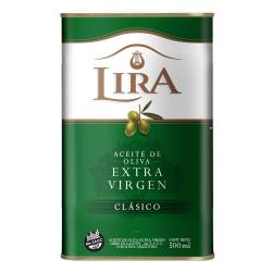 Aceite de Oliva Extra Virgen Clásico Lata Lira x 500 cc.
