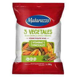 Fideos Mostachol 3 Vegetales Matarazzo x 500 g.