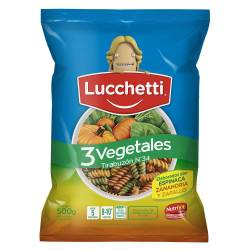 Fideos Tirabuzón 3 Vegetales Lucchetti x 500 g.