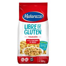 Fideos Tirabuzón Libre de Gluten Matarazzo x 500 g.