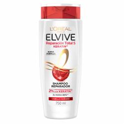 Shampoo Reparación Total 5 Keratin Elvive x 750 cc.