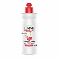 Crema para Peinar Reparación Total 5 Keratin Elvive x 250 g.