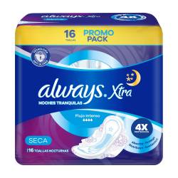 Toalla Higiénica Nocturno con Alas Seca Xtra Always x 16 Un.