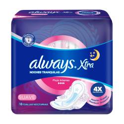 Toalla Higiénica Nocturna con Alas Suave Xtra Always x 8 Un.