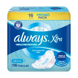 Toalla Higiénica Normal con Alas Xtra Seca Always x 16 Un.