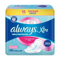 Toalla Higiénica Normal con Alas Xtra Suav Always x 16 Un.
