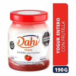 Yogur Entero con Frutillas Dahi x 190 g.