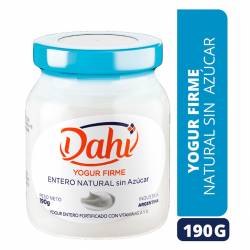 Yogur Firme Entero Natural sin AzC:car Dahi x 190 g.