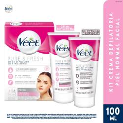 Crema Depilatoria Rostro Kit Pure Veet x 100 cc.