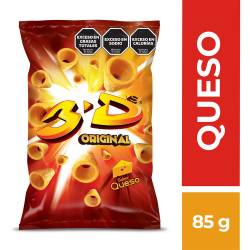 Tubos de Maiz sabor Queso 3D x 85 g.