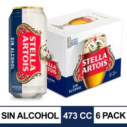 Cerveza Stella Artois 0.0% Lata 473cc x6