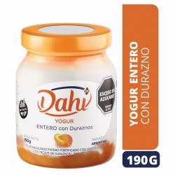 Yogur Entero con Duraznos Dahi x 190 g.