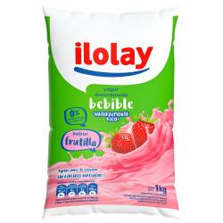 Yogur Descremado Frutilla Sachet Ilolay x 900 g.