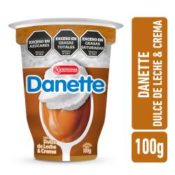 Postre dulce de leche con crema Danette 100g