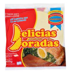 Tapas para Pascualina Hojaldre x 2 Un. Delicias Dorada x 400 g.