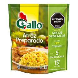 Arroz Preparado Mix de Vegetales Gallo x 240 g.