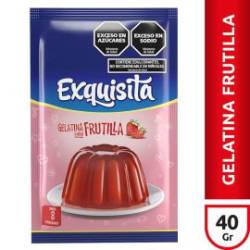 Gelatina en Polvo Frutilla Exquisita x 40 g.