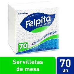 Servilletas Papel Hoja Simple 32,3 cm x 30 cm Felpita x 70 Un.