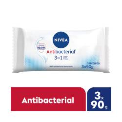 Jabón Tocador Antibacterial 3 en 1 x 3 Un. Nivea x 270 cc.