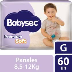 Pañales Babysec Premium Soft G 60 Un.