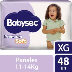 Pañales Babysec Premium Soft XG 48 Un.
