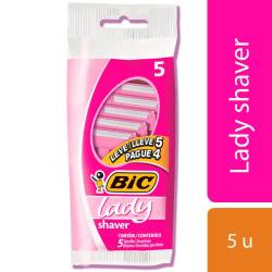 Maquina Afeitar Lady X 4+1 Bic x 5 Un.